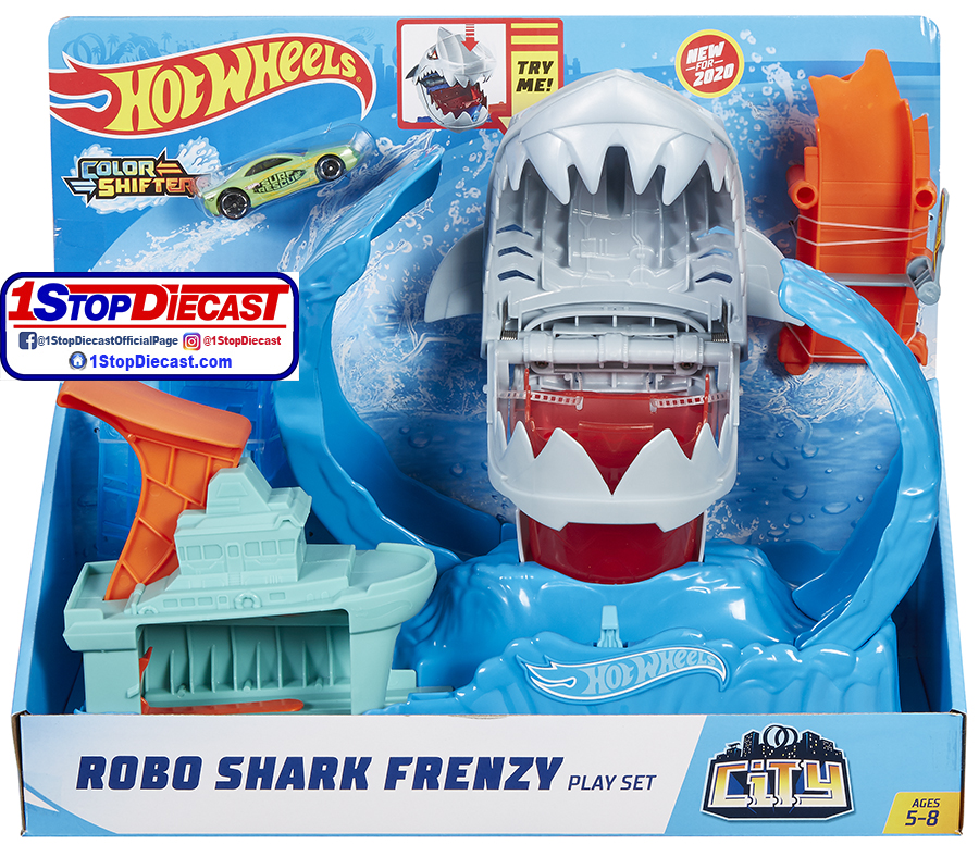 HOT WHEELS CITY  COLOR SHIFTERS ROBO SHARK FRENZY  / FREE USA SHIPPING*