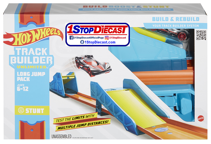 HOT WHEELS TRACK BUILDER LONG JUMP PACK   / CASE OF 4 / FREE USA SHIPPING*