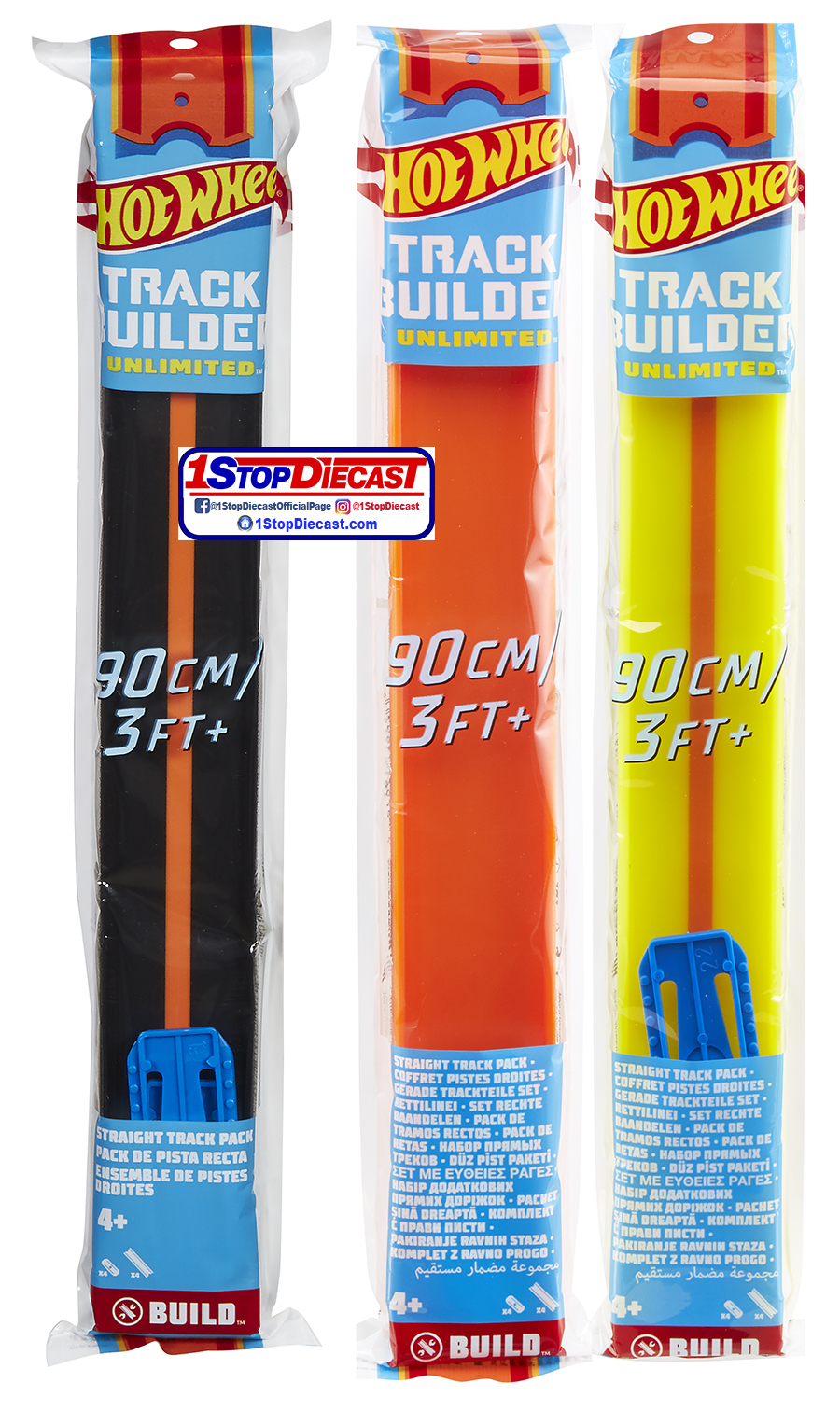 HOT WHEELS TRACK BUILDER STRAIGHT TRACK ASSORTMENT  / CASE OF 24 / FREE USA SHIPPING*