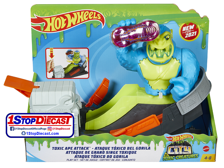 HOT WHEELS CITY NEMESIS TOXIC APE ATTACK / CASE OF 2 / FREE USA SHIPPING*