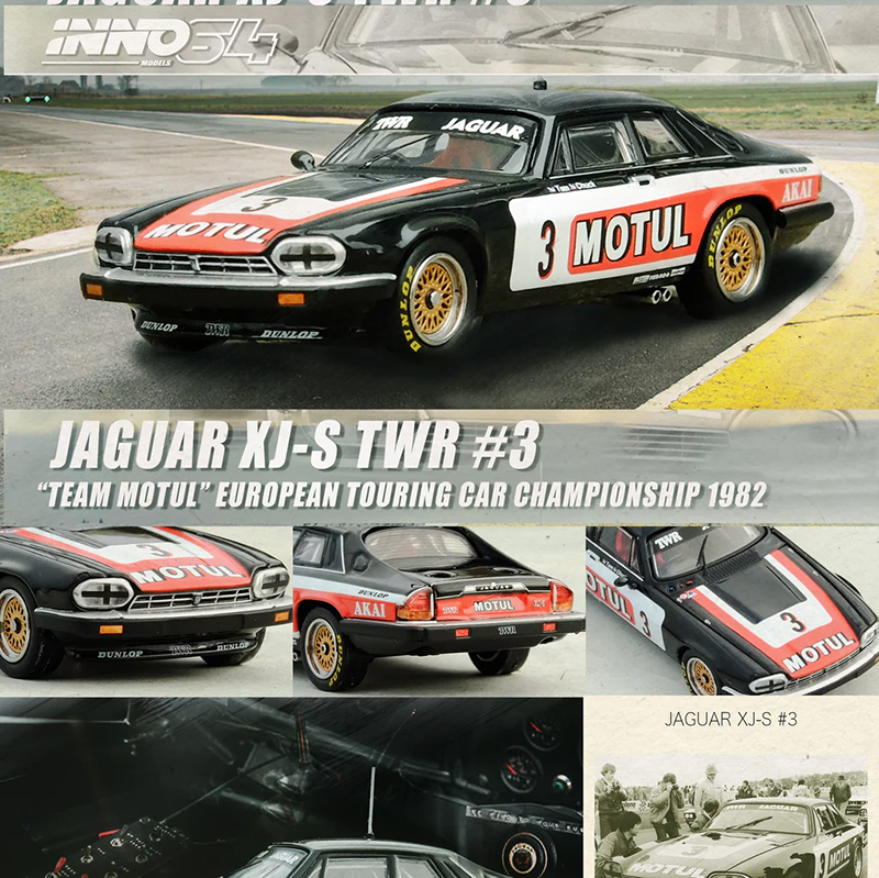 INNO64 1/64 JAGUAR XJ-S TWR #3 TEAM MOTUL ETCC 1982 / *FREE USA SHIPPING*