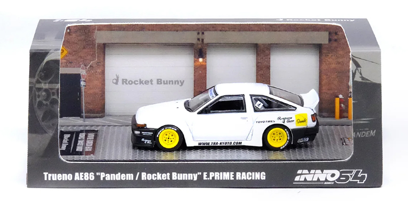 INNO64 1/64 TOYOTA COROLLA TRUENO AE86 ROCKET BUNNY WHITE / *FREE USA SHIPPING
