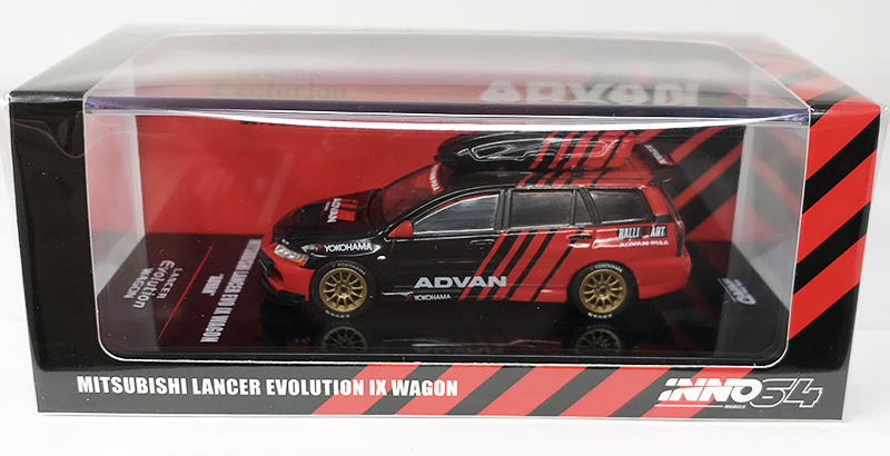 INNO64 1/64 MITSUBISHI LANCER EVOLUTION IX WAGON ADVAN WITH ROOF BOX / *FREE USA SHIPPING