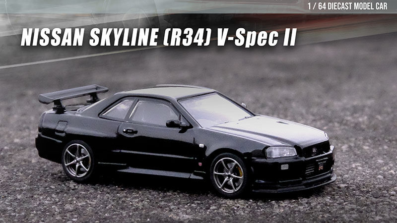 イノモデル Nissan Skyline GT-R R34 V-Spec II Unboxing Pair of Nissan Skyline GT-R R34 V-Spec II Silver