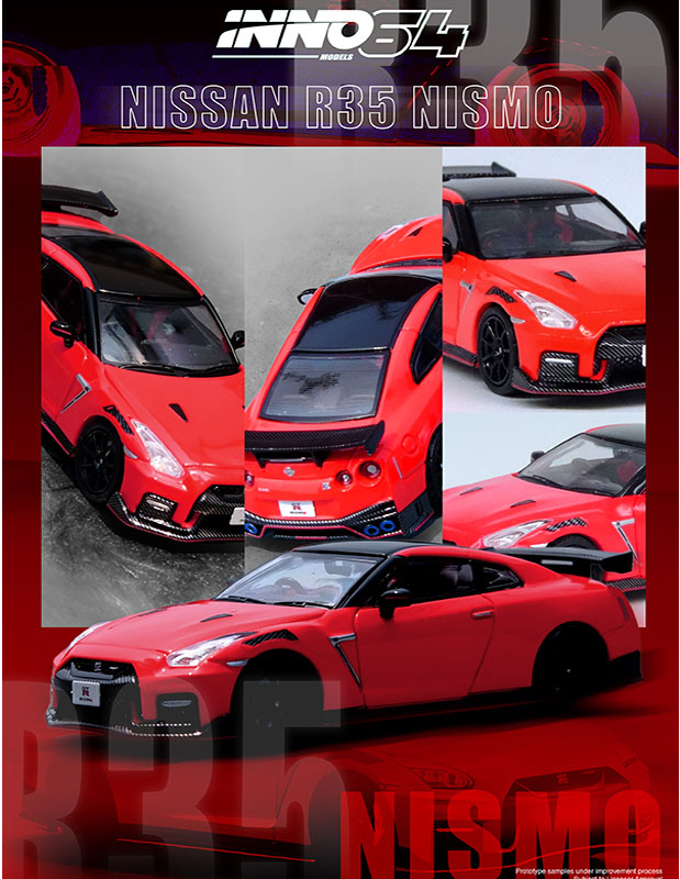 INNO64 1/64 NISSAN GT-R R35 NISMO RED / *FREE USA SHIPPING