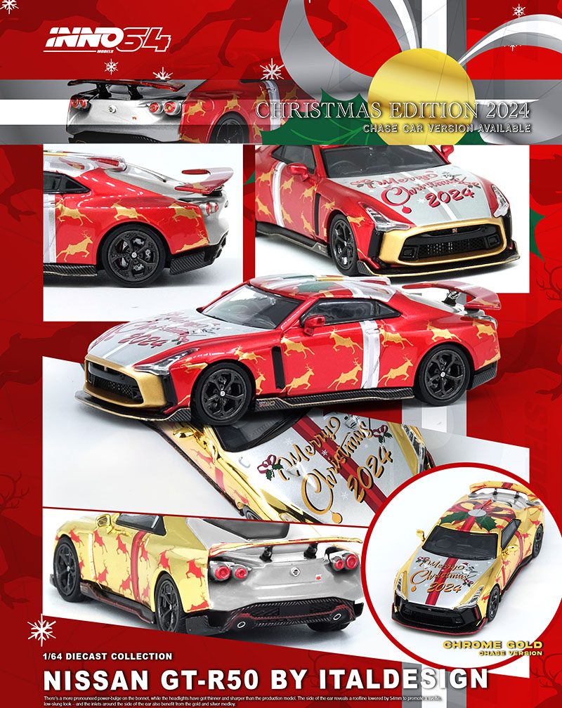 INNO64 1/64 NISSAN GT-R50 X'MAS 2024 / *FREE USA SHIPPING