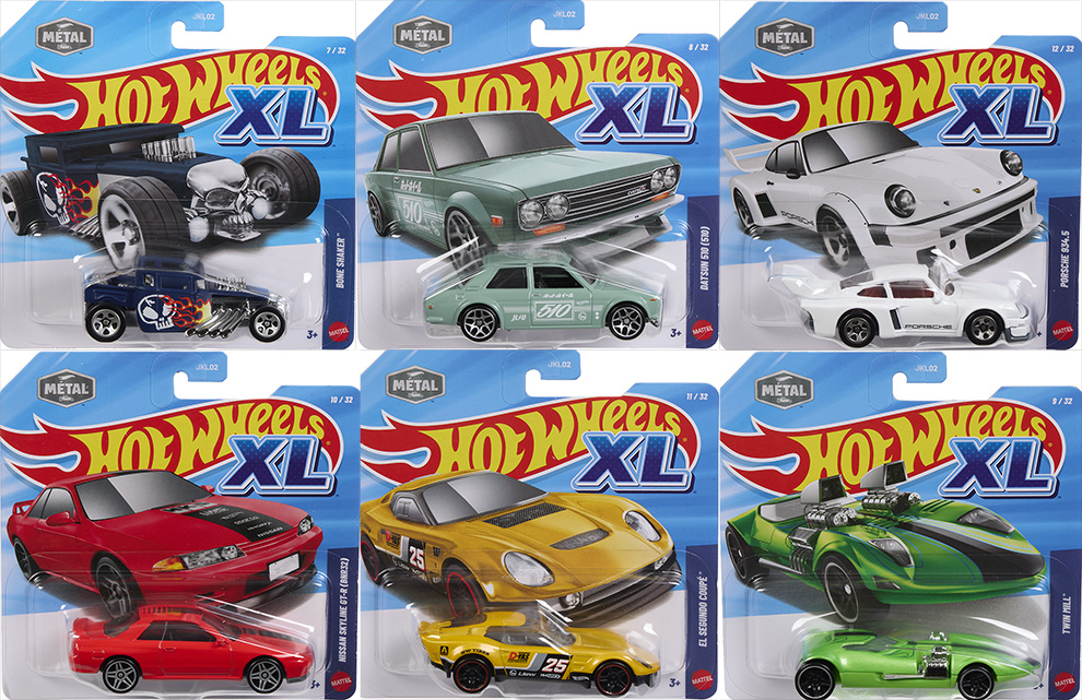 HOT WHEELS 2027 BASIC XL SERIES CASE 0F 6 DASH F / FREE USA SHIPPING*