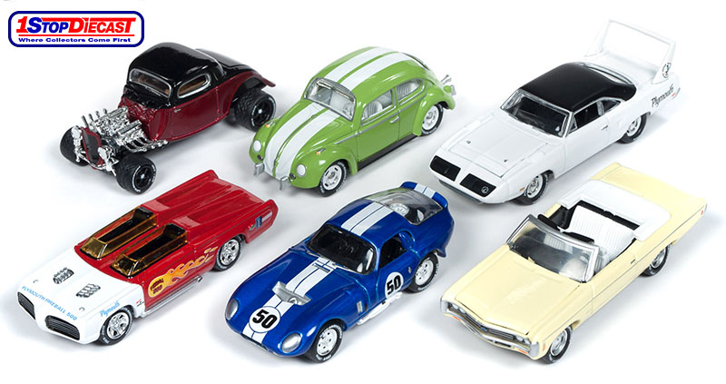 2019 JOHNNY LIGHTNING CLASSIC GOLD 50TH ANNIVERSARY RELEASE 1 B  / 6 CAR SET / FREE SHIPPING*