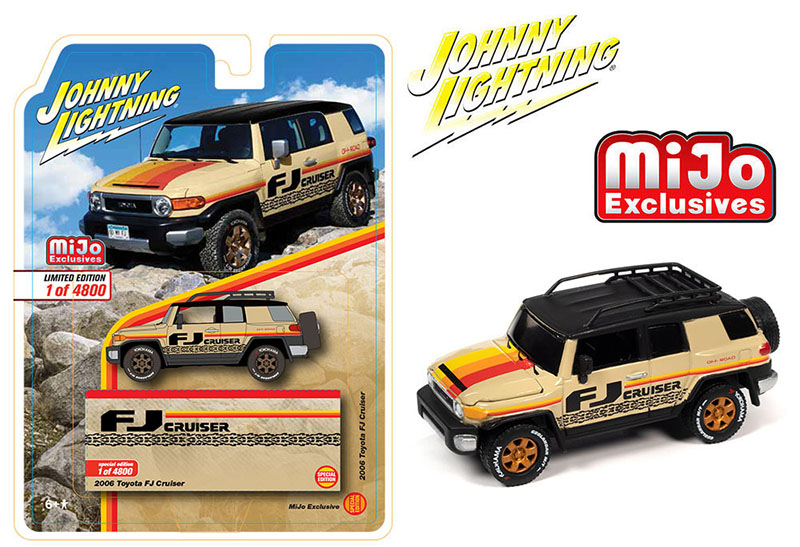JOHNNY LIGHTNING 1/64 MIJO 2006 TOYOTA FJ CRUISER BEIGE / MIJO EXCLUSIVE / FREE USA SHIPPING*