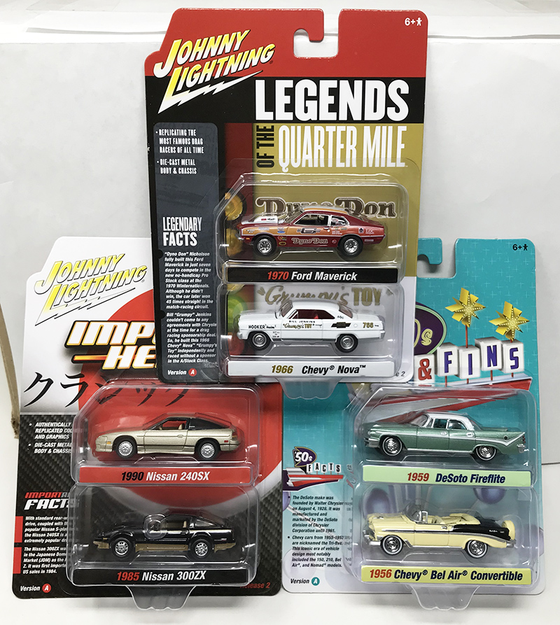 JOHNNY LIGHTNING 2-PACK RELEASE 18 A SET OF 3 / THREE 2-PACK TWO