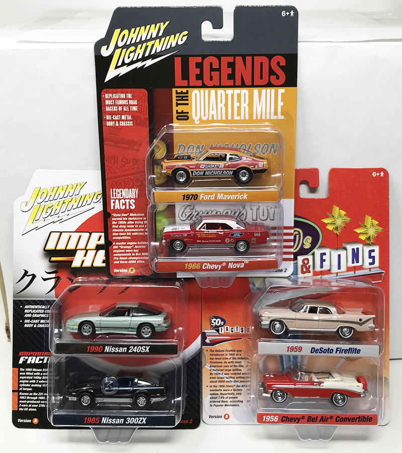 JOHNNY LIGHTNING 2-PACK RELEASE 18 B  SET OF 3  / THREE  2-PACK TWO CAR SETS / FREE USA SHIPPING*