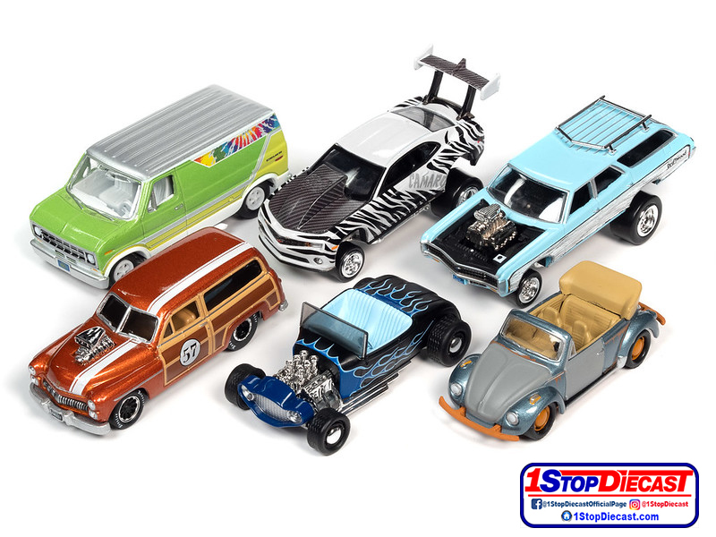 JOHNNY LIGHTNING 1/64 2021 STREET FREAKS RELEASE 2 B  / 6 CAR SET / FREE SHIPPING*
