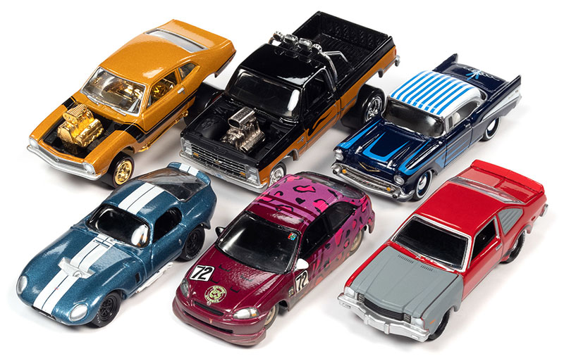 JOHNNY LIGHTNING STREET FREAKS 2022 RELEASE 1 B / 6 CAR SET / FREE SHIPPING*