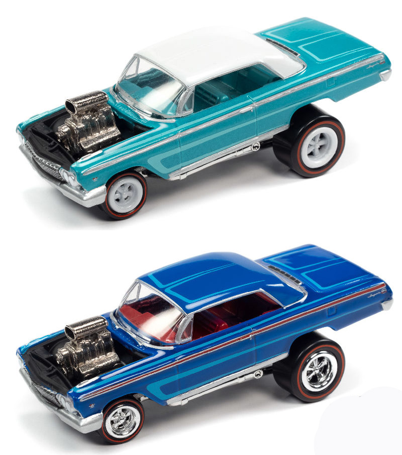 JOHNNY LIGHTNING 1962 CHEVY IMPALA COUPE ZINGERS SET OF 2 / *FREE UPS SHIPPING