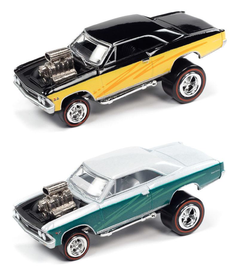 JOHNNY LIGHTNING 1966 CHEVY CHEVELLE ZINGERS SET OF 2 / *FREE UPS SHIPPING