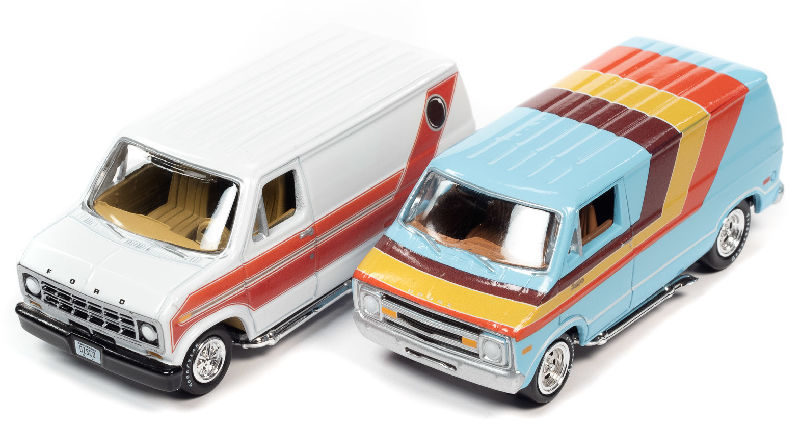 JOHNNY LIGHTNING 2-PACK BOOGIE VANS RELEASE A  / ONE 2-PACK TWO CAR SET / FREE USA SHIPPING*