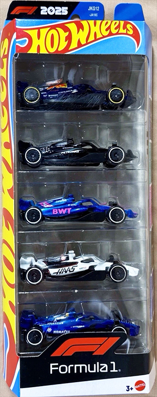 HOT WHEELS 1/64 BASIC F-1 5 PACK 2025 LIVERIES  / FREE USA SHIPPING*