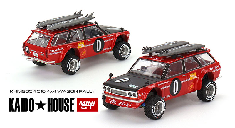 MINI GT 1/64 KAIDO HOUSE DATSUN 510 4X4 WAGON RALLY RED / *FREE USA SHIPPING