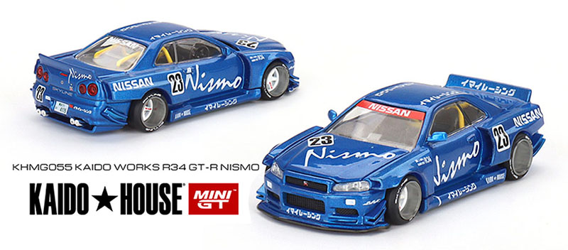 MINI GT 1/64 KAIDO HOUSE NISSAN SKYLINE GT-R R34 NISMO BLUE  / *FREE USA SHIPPING
