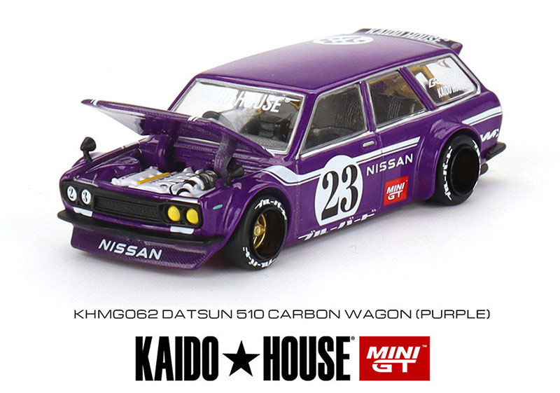 MINI GT 1/64 KAIDO HOUSE DATSUN 510 CARBON FIBER V1 PURPLE   / *FREE USA SHIPPING