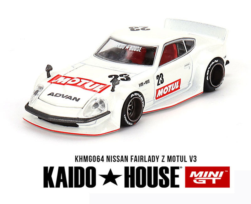 MINI GT 1/64 KAIDO HOUSE DATSUN FAIRLADY Z MOTUL V3 WHITE / *FREE USA SHIPPING