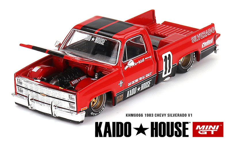 MINI GT 1/64 KAIDO HOUSE 1983 CHEVY SILVERADO V1 RED/ *FREE USA SHIPPING