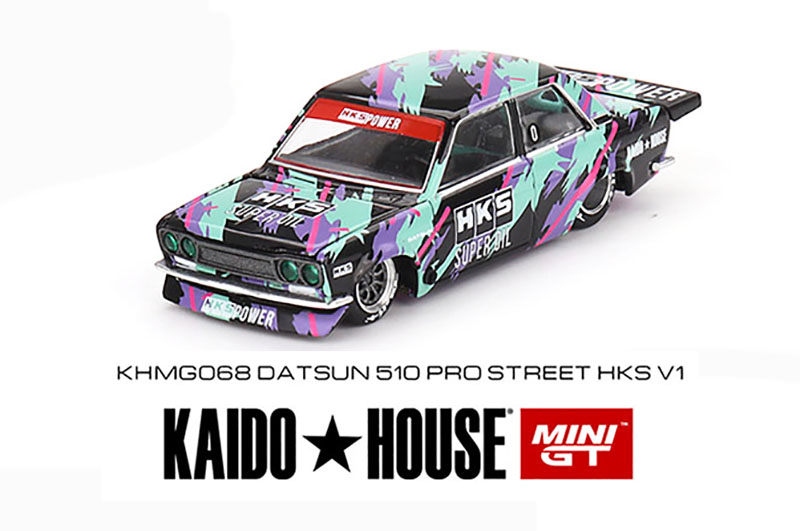 MINI GT 1/64 KAIDO HOUSE DATSUN 510 HKS PRO STREET V1   / *FREE USA SHIPPING