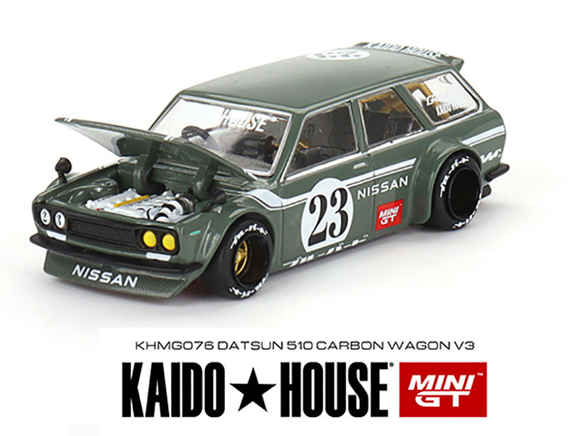 MINI GT 1/64 KAIDO HOUSE DATSUN 510 WAGON CARBON V3  /  *FREE USA SHIPPING