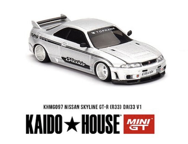 MINI GT 1/64 KAIDO HOUSE NISSAN SKYLINE GT-R R33 DAI33 V1 SILVER / *FREE USA SHIPPING