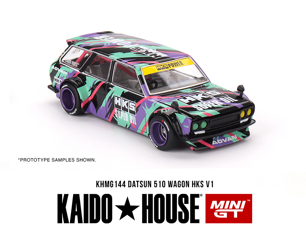 MINI GT 1/64 KAIDO HOUSE DATSUN 510 WAGON HKS OIL SPLASH / *FREE USA SHIPPING