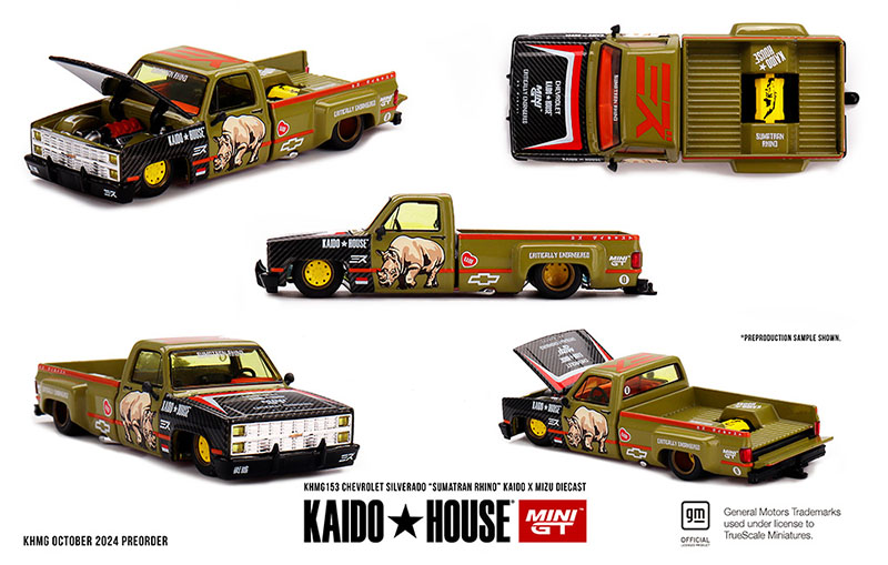 MINI GT 1/64 KAIDO HOUSE CHEVY SILVERADO SUMATRAN RHINO / *FREE USA SHIPPING