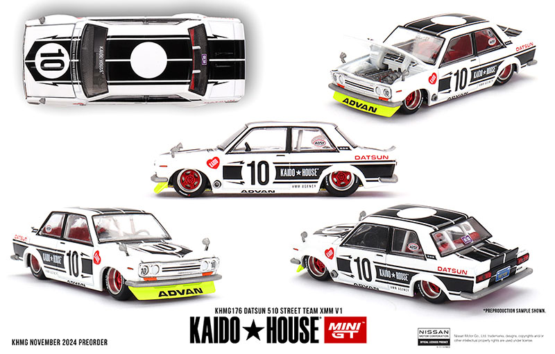 MINI GT 1 64 KAIDO HOUSE DATSUN 510 STREET XMM V1 WHITE FREE USA SHIPPING www.1stopdiecast