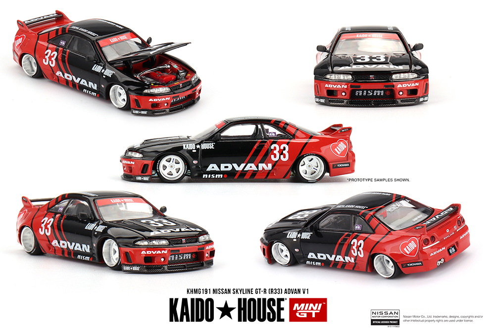 MINI GT 1/64 KAIDO HOUSE NISSAN SKYLINE GT-R R33 ADVAN / *FREE USA SHIPPING