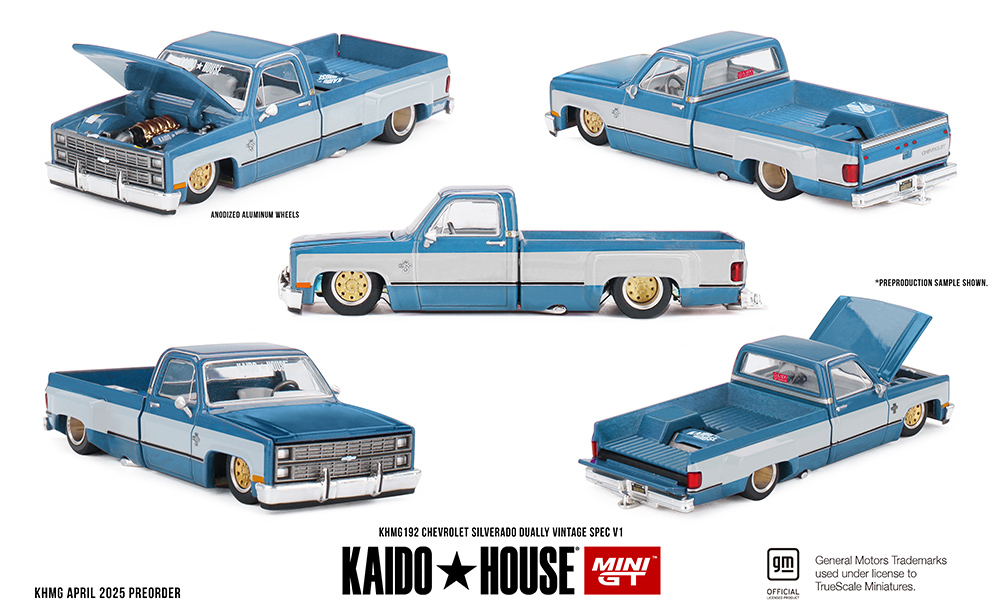 MINI GT 1/64 KAIDO HOUSE CHEVY SILVERADO DUALLY VINTAGE V1 / *FREE USA SHIPPING