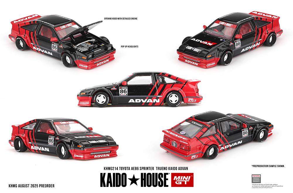 MINI GT 1/64 KAIDO HOUSE TOYOTA AE86 SPRINTER TRUENO ADVAN  / *FREE USA SHIPPING