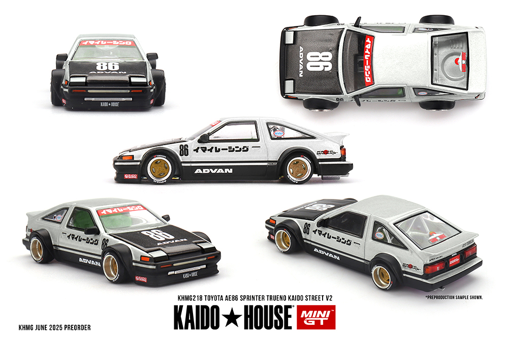 MINI GT 1/64 KAIDO HOUSE TOYOTA AE86 SPRINTER WHITE / *FREE USA SHIPPING