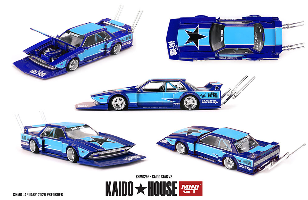 MINI GT 1/64 KAIDO HOUSE KAIDO STAR V2 BLUE  / *FREE USA SHIPPING