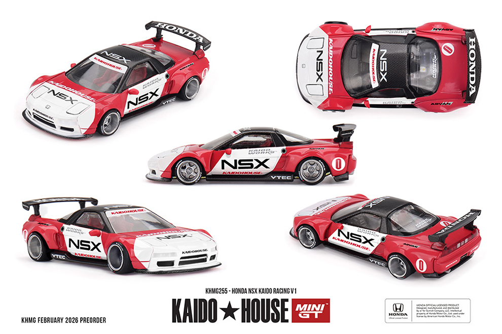 MINI GT 1/64 KAIDO HOUSE HONDA NSX RED / WHITE / *FREE USA SHIPPING