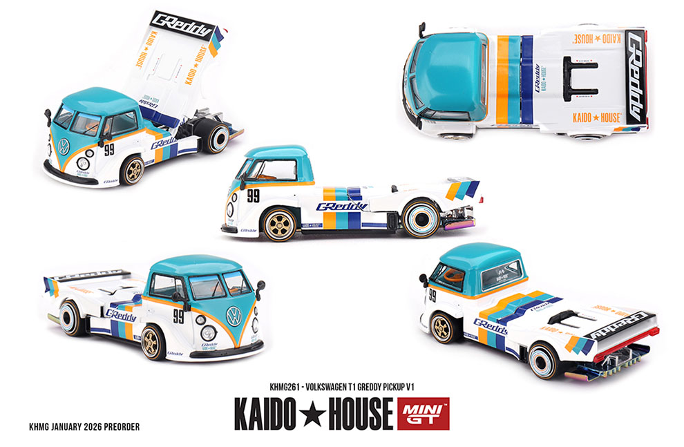 MINI GT 1/64 KAIDO HOUSE VOLKSWAGEN T1 GREADDY PICKUP V1  / *FREE USA SHIPPING