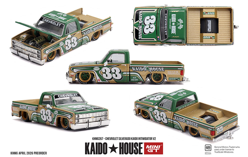 MINI GT 1/64 KAIDO HOUSE CHEVY SILVERADO IMTIMADATOR BEIGE  / *FREE USA SHIPPING