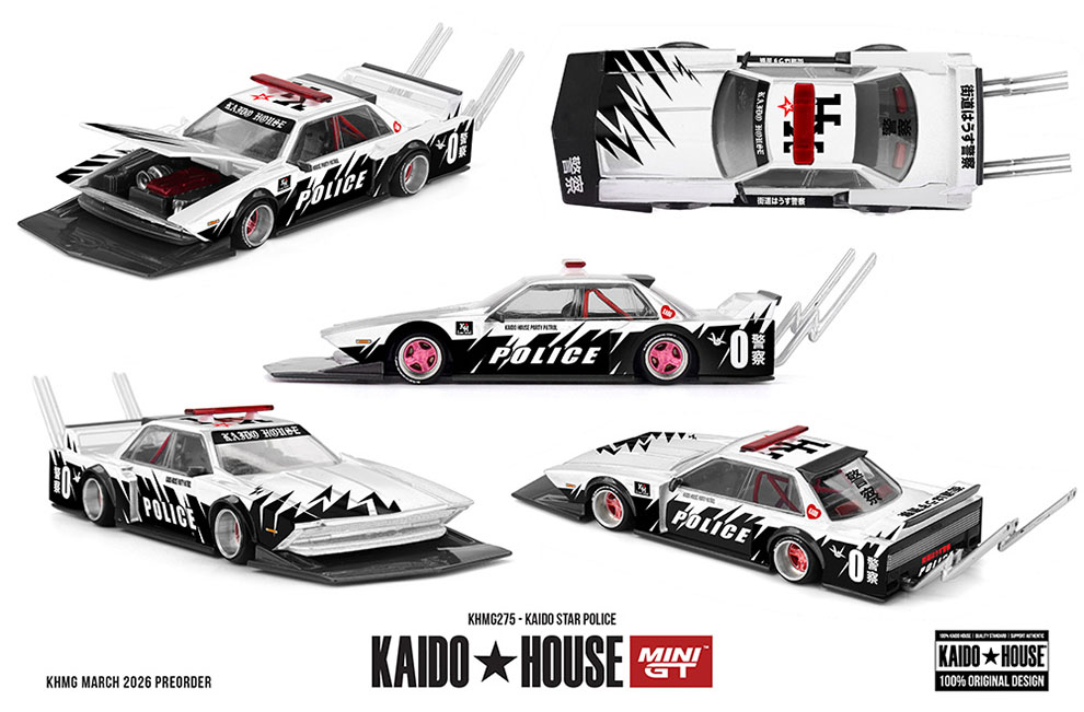 MINI GT 1/64 KAIDO HOUSE KAIDO STAR POLICE WHITE  / *FREE USA SHIPPING