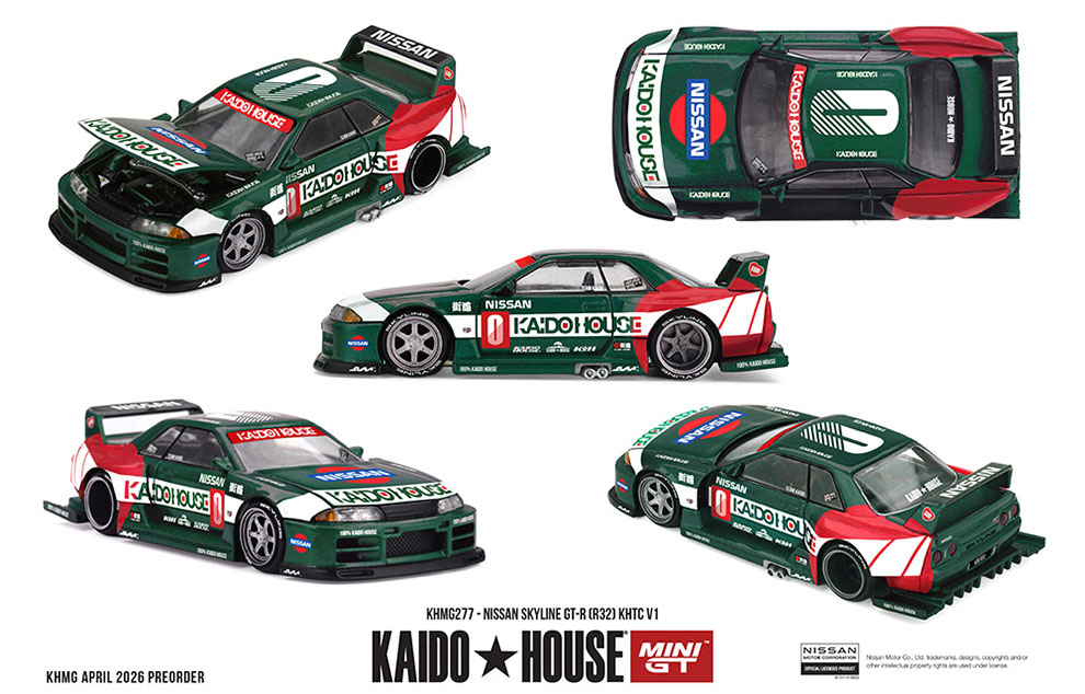MINI GT 1/64 KAIDO HOUSE NISSAN SKYLINE GT-R R32 KHTC GREEN / *FREE USA SHIPPING