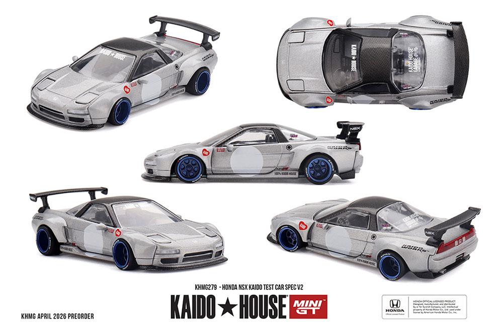 MINI GT 1/64 KAIDO HOUSE HONDA NSX SILVER WITH CARBON / *FREE USA SHIPPING