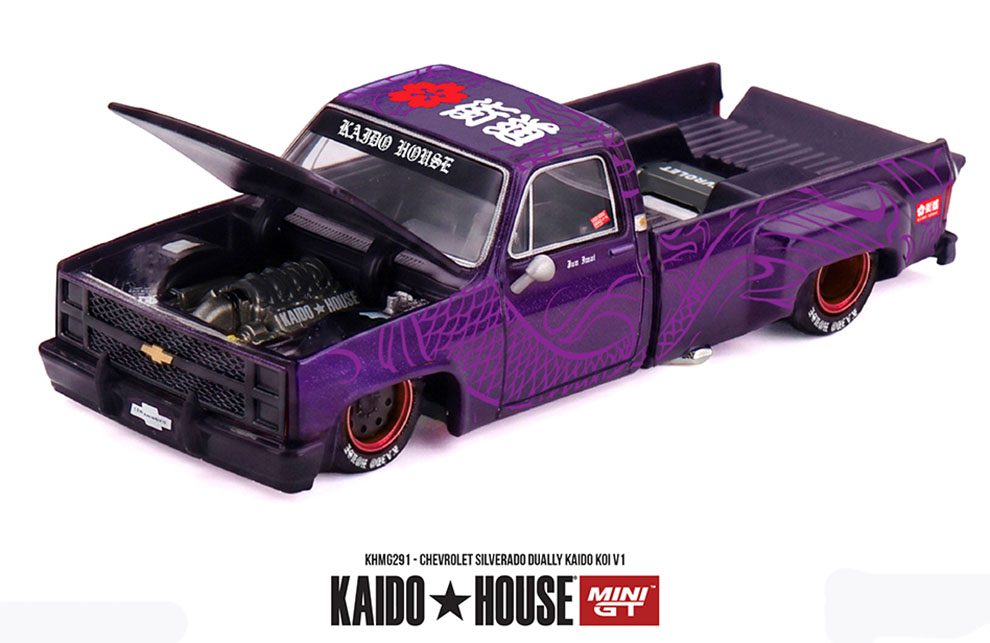 MINI GT 1/64 KAIDO HOUSE CHEVY SILVERADO DUALLY KOI V1 / *FREE USA SHIPPING
