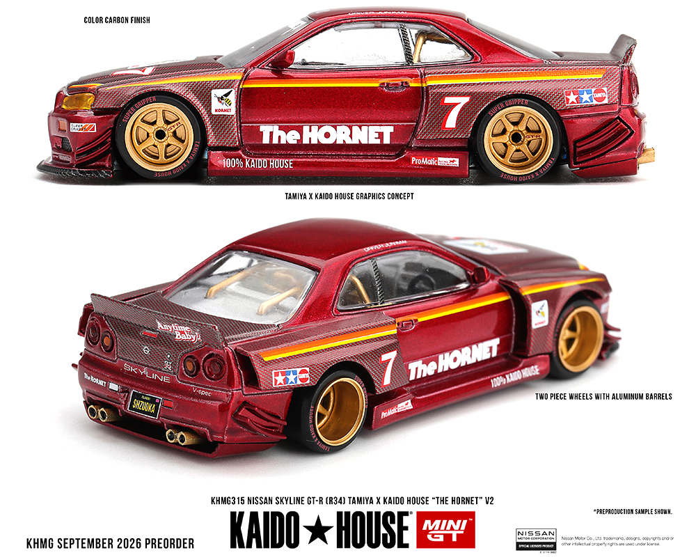 MINI GT 1/64 KAIDO HOUSE NISSAN SKYLINE GT-R R34 HRNET V2 / *FREE USA SHIPPING