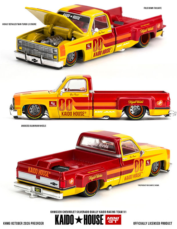 MINI GT 1/64 KAIDO HOUSE CHEVY SILVERADO DUALLY KH RACING / *FREE USA SHIPPING