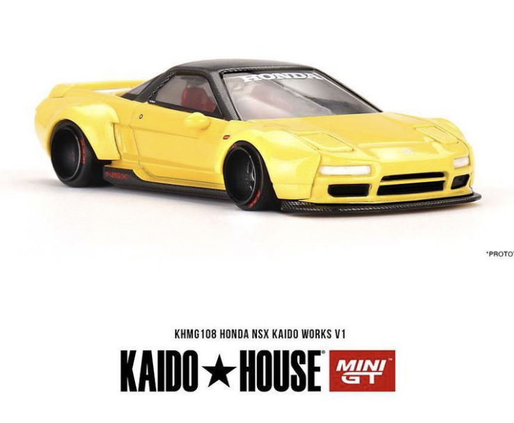 MINI GT 1/64 KAIDO HOUSE HONDA NSX PEARL YELLOW / *FREE USA SHIPPING