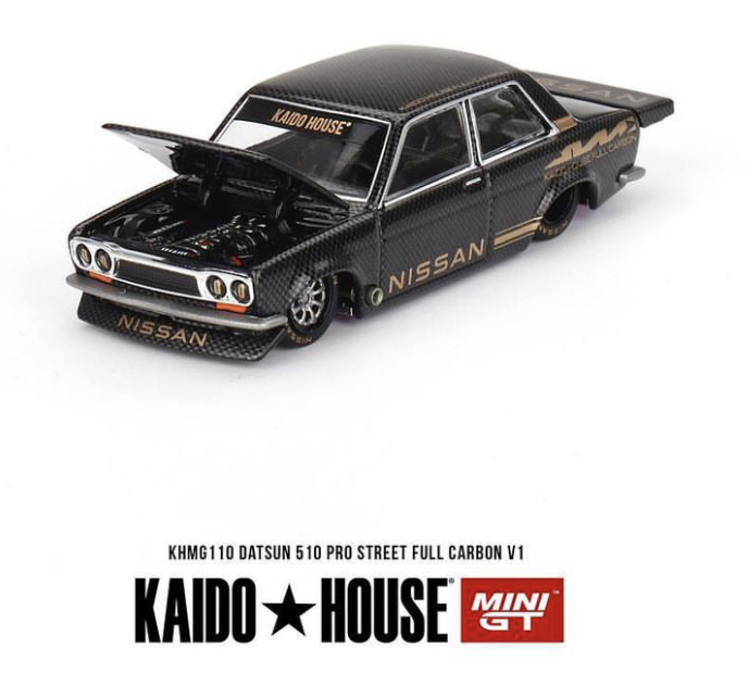 MINI GT 1/64 KAIDO HOUSE DATSUN PRO STREET FULL CARBON 510 / *FREE USA SHIPPING