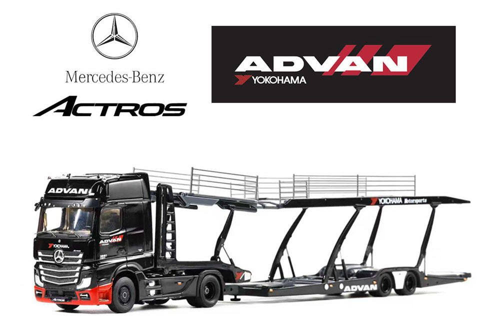 GCD 1/64 MERCEDES BENZ AMG ACTROS AUTO HAULER ADVAN / FREE USA SHIPPING*