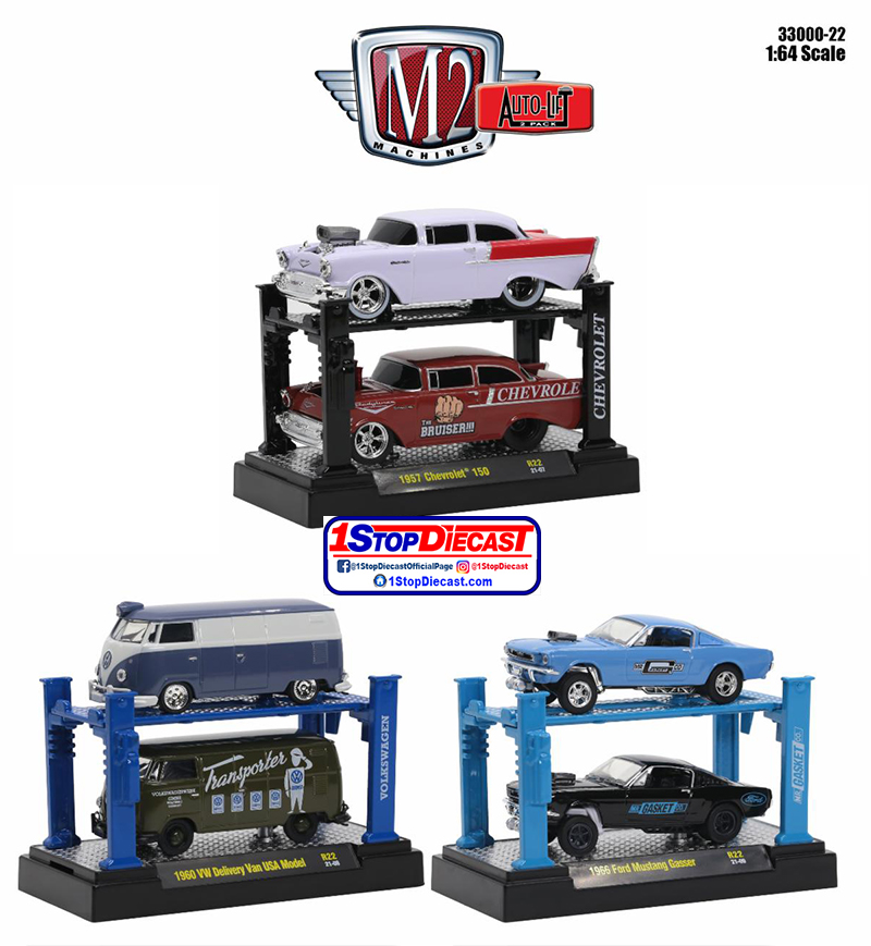 M2 1/64th AUTO-LIFTS RELEASE 22  / 3 2-PACK SET / FREE USA SHIPPING*